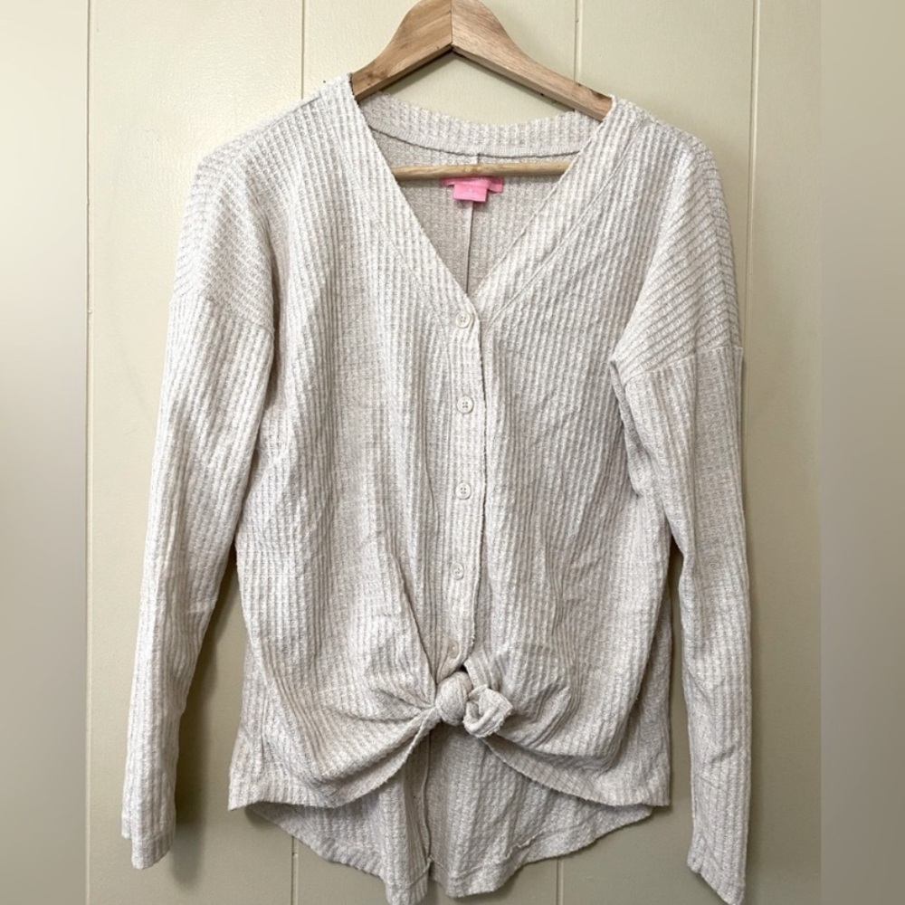 Isaac Mizrahi Cream Button Down Shirt